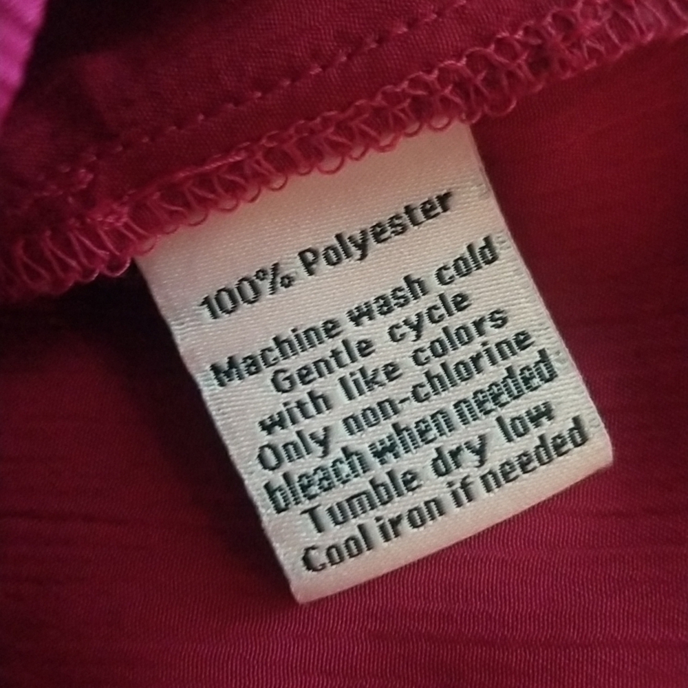 Juicy Couture Size XL Raspberry Colored Ruffled Blouse - Picture 7 of 7